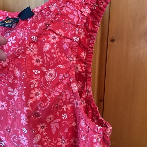 Floral Red Sleeveless Top X - Picture 6 of 8